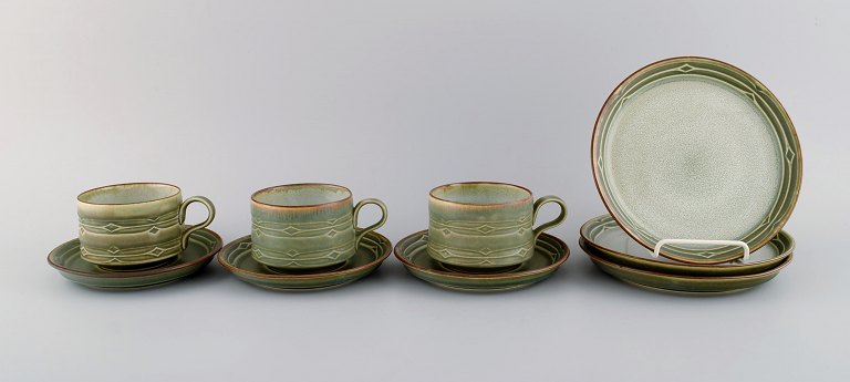 Jens H. Quistgaard (1919-2008) for Bing & Grondahl. Rune coffee service for 
three people in glazed stoneware. 1960 / 70s.
