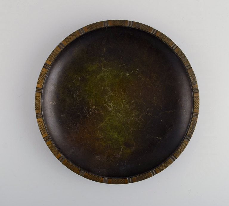 Just Andersen, Denmark. Art deco dish / bowl in bronze. Model number B1636. 
1940s / 50s.
