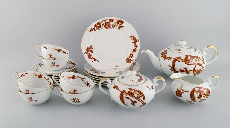 Rosenthal Elite tea service in hand-painted porcelain for six people. Japanism, 
1930s / 40s.
