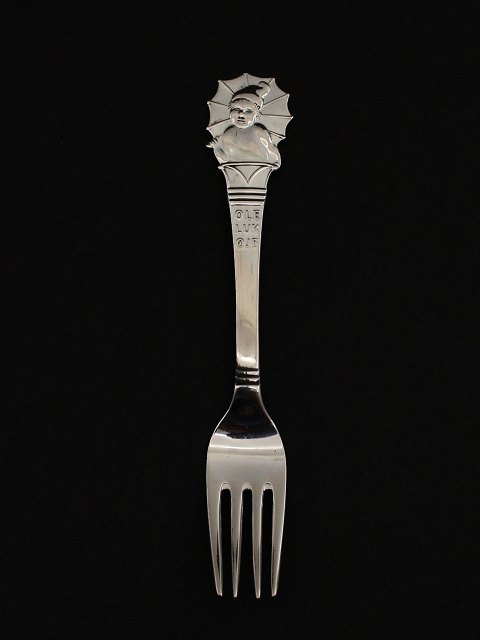 Silver children fork 14 cm. "Ole Lukøje"