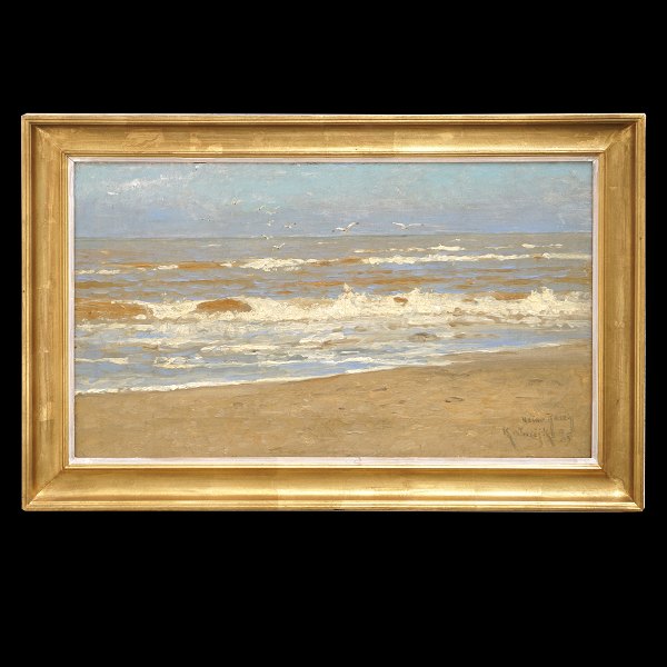 Heinrich Rasch, 1840-1913, oil on canvas. Signed and dated 1898. Visible size: 
31x54cm. With frame: 42x65cm