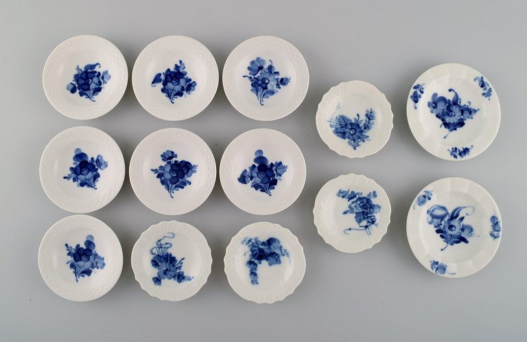 13 Royal Copenhagen Blue Flower butter envelopes. Angular, Braided and Curved.
