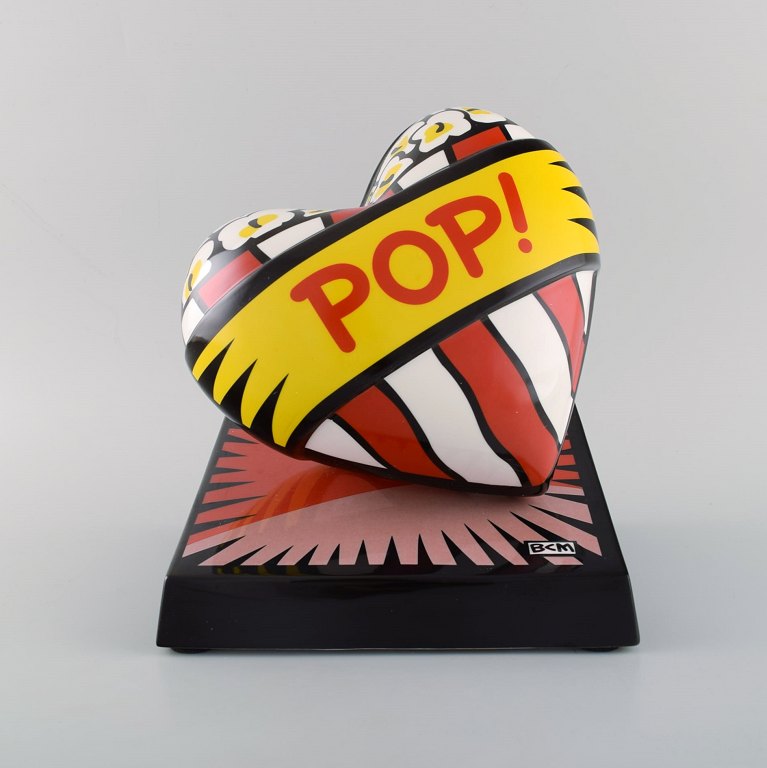 Burton Morris (f. 1964) for Goebel. Porcelænsskulptur. "Love Pop!". Limited 
edition No. 170/500. 21. Århundrede.
