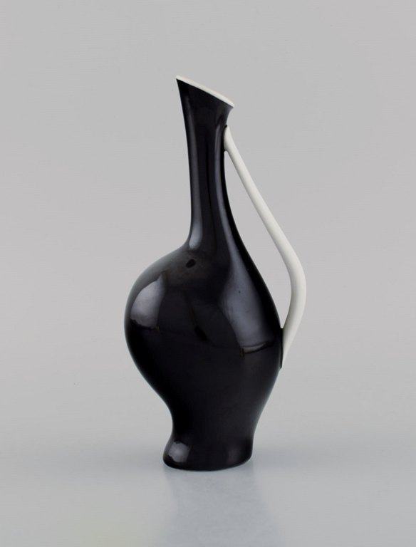 Fritz Heidenreich for Rosenthal. Schwangere Luise orkidevase i sort/hvid 
porcelæn. 1950