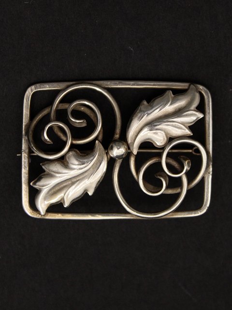 Art deco silver brooch