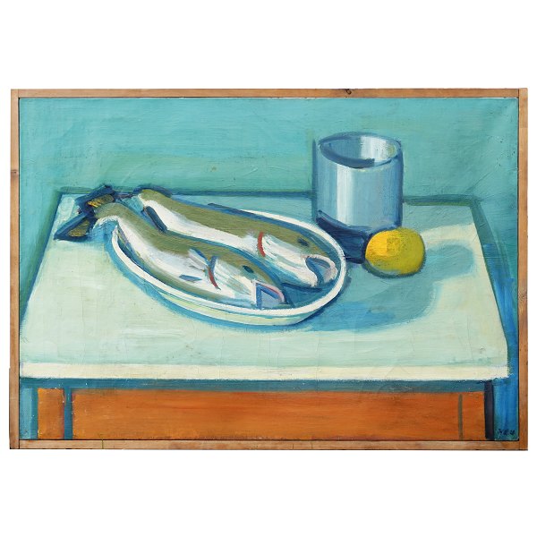 Karl Larsen, 1897-1977, oil on canvas. Stilleben. Signed and dated 1926. Visible 
size: 89x130cm. With frame: 94x135cm