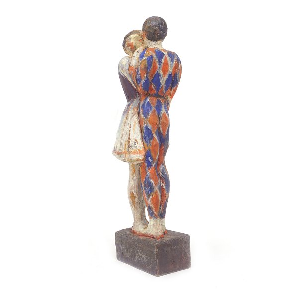 Thorvald Pedersen, 1899-1988, Denmark, Wood cut figure. H: 41cm. W: 11,5cm