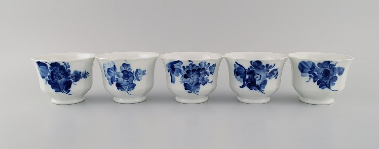 Royal Copenhagen Blue Flower Angular. Five cups without handles. Model number 10 
/ 8501A.
