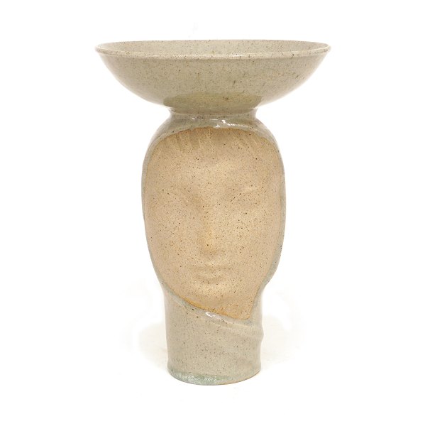 Arne Bang Vase aus Steinzeug. Signiert und datiert 1961. H: 27cm