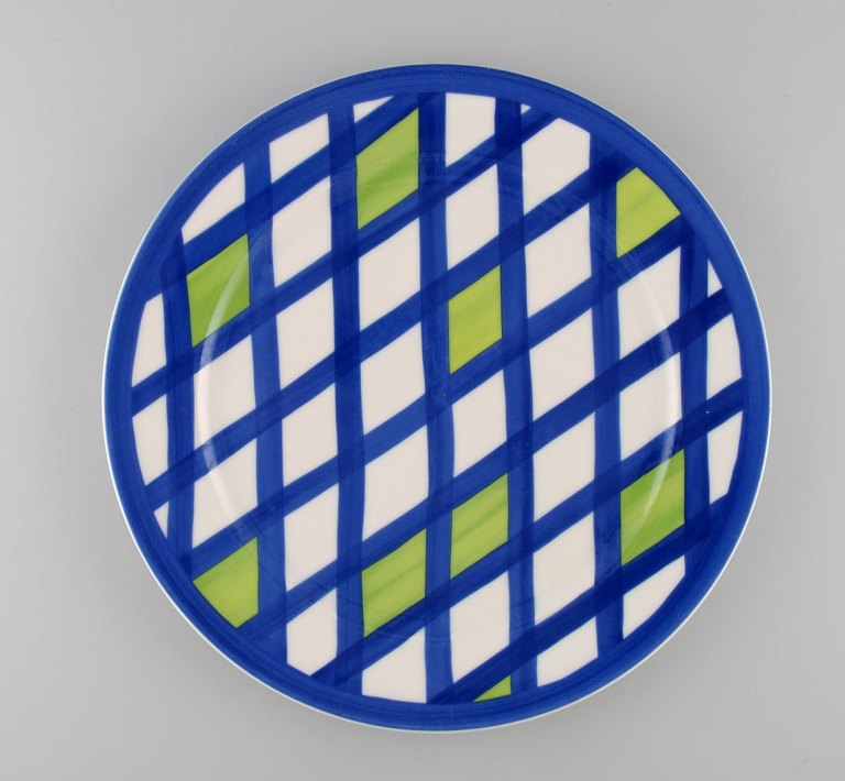 Rosenthal Designers Guild. Orchard Collection. Large porcelain cover plate. 
Checkered design. Late 20th century.
