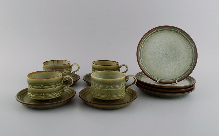 Jens H. Quistgaard (1919-2008) for Bing & Grøndahl. Rune coffee service in 
glazed stoneware for four people. 1960s / 70s.
