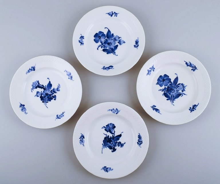 Fire Royal Copenhagen Blue Flower Braided lunch plates. Model number 10/8095.
