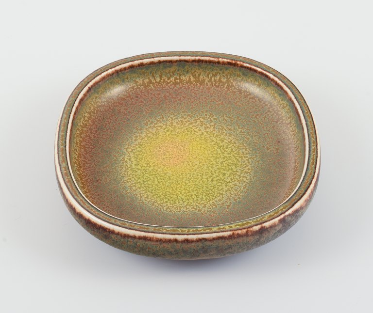 Royal Copenhagen ceramic bowl by Nils Thorsson. Solfatara glaze.