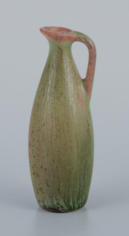 Carl-Harry Stålhane for Rörstrand, miniature keramikkande.
Glasur i blå og grønne nuancer.