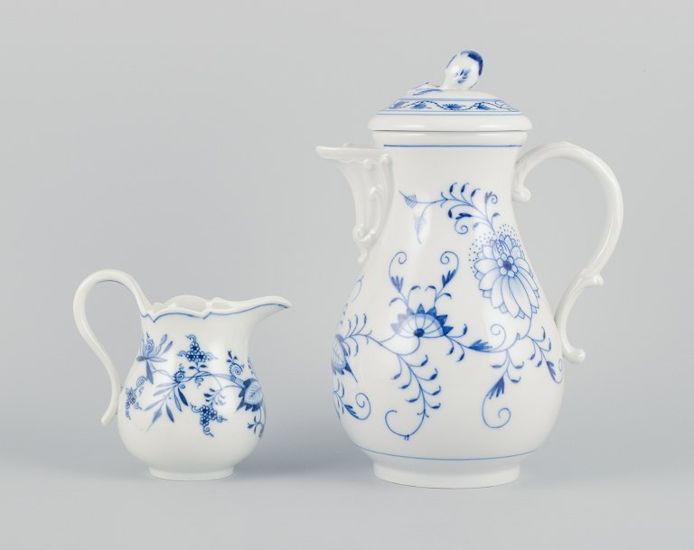 Meissen, Germany, coffee pot and creamer.