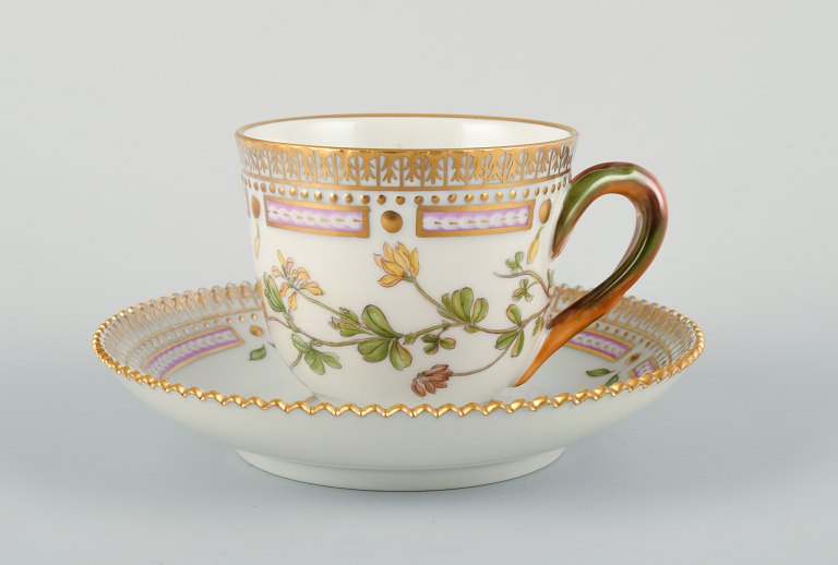 Royal Copenhagen Flora Danica coffee cup and saucer.