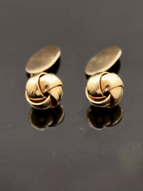 14 carat gold knot cufflinks