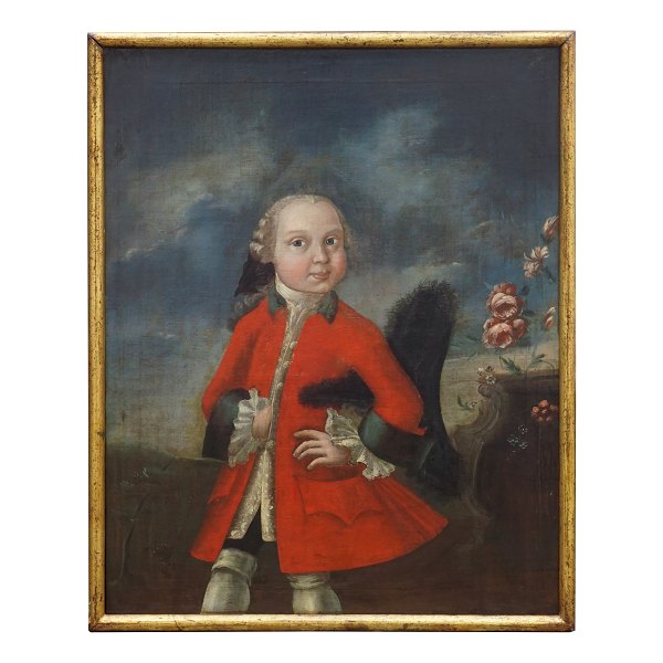 Rococo portrait of a young gentleman. Oil on canvas. Circa 1760. Visible size: 
71x56cm. With frame: 75x60cm