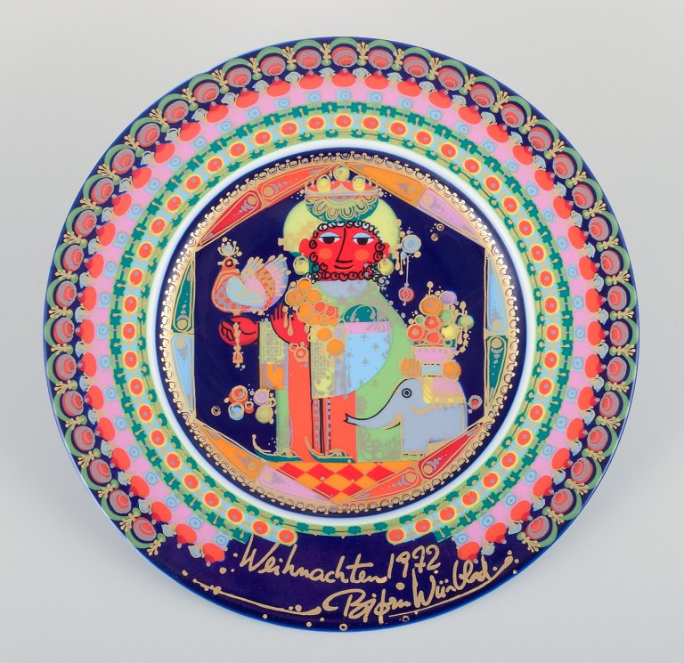 Bjørn Wiinblad for Rosenthal, Christmas plate with a biblical motif.
1972 - "Holy King Caspar".