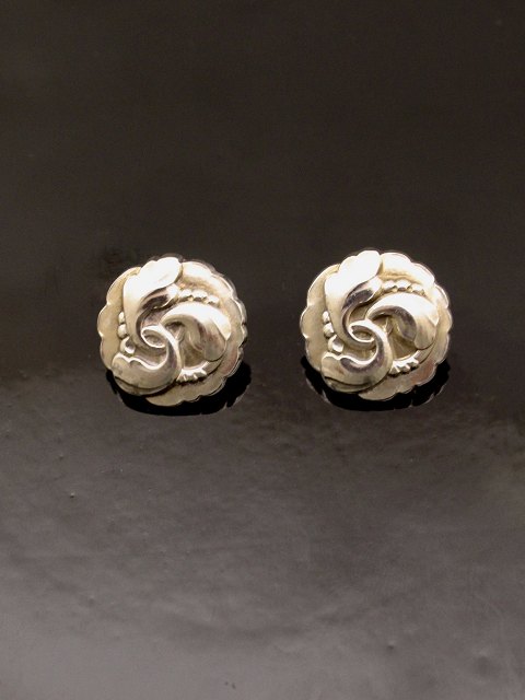 Georg jensen sterling silver ear clips #93