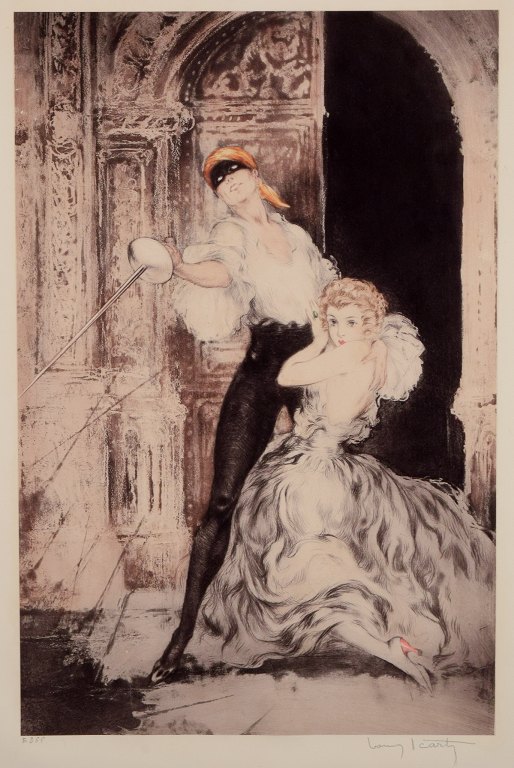 Louis Icart (1888-1950). Color lithograph. Don Juan.