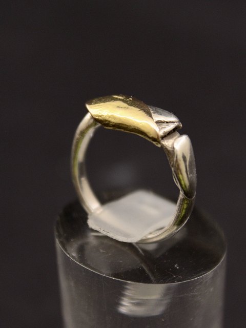 Sterling silver ring  with gold