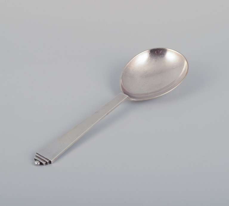 Georg Jensen Pyramid serving spoon in sterling silver.