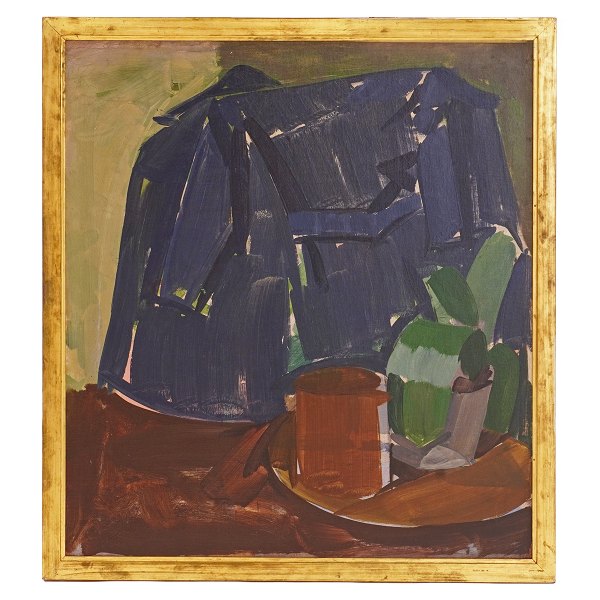 Edvard Weie, 1879-1943, Öl auf Leinen. Stilleben 1933. Lichtmasse: 67x60cm. Mit Rahmen: 73x66cm
