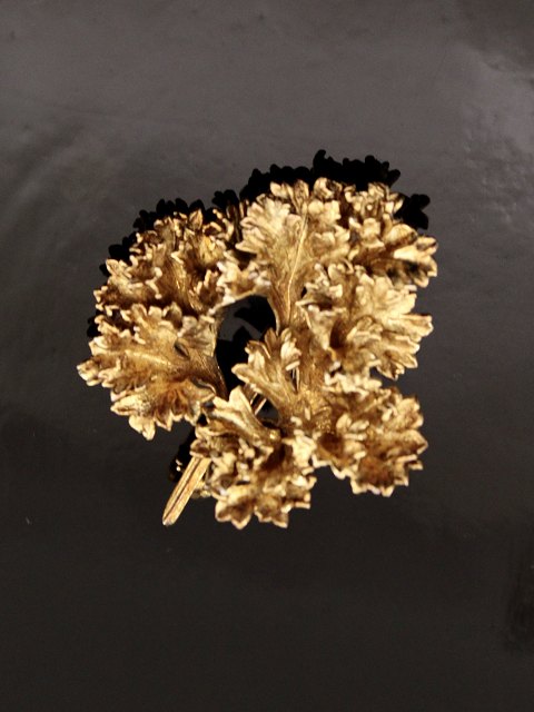 Gold-plated sterling silver brooch