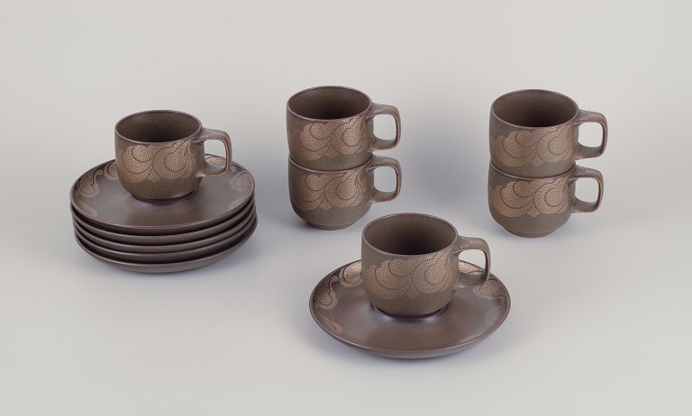 Timo Sarpaneva for Rosenthal.
Six "Kaari" coffee cups and saucers.