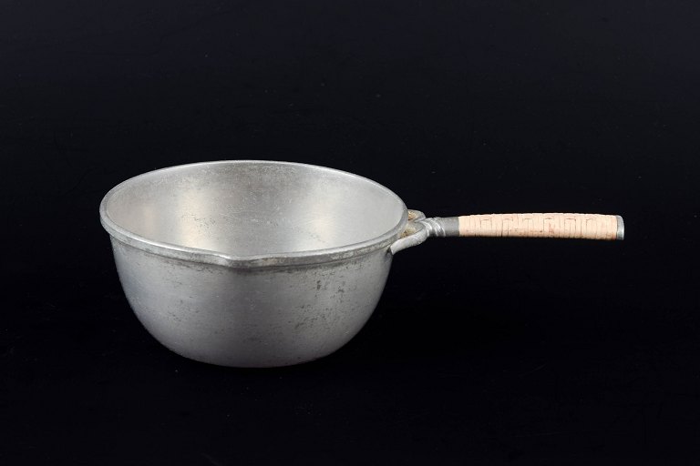Just Andersen, DenmarkCasserole in pewter with bamboo handle.