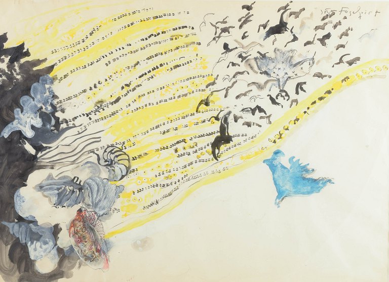 Jörgen Fogelqvist (1927–2005)Watercolor.