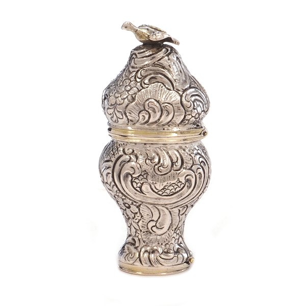 Danish silver vinaigrette by Christian Andersen, Leck, 1797-1831.H: 7,6cm