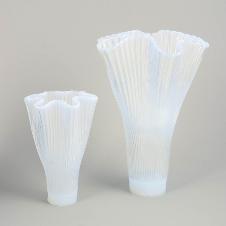 Arthur Percy for Gullaskruf
Two “Reffla” art glass vases, 1970s.