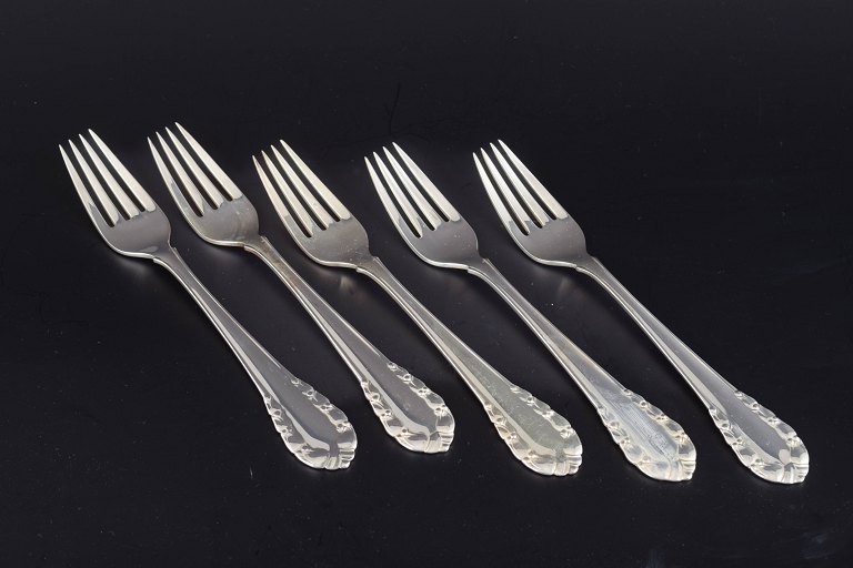 Georg Jensen5 dinner forks, “Lily of the Valley”, 1933–44.