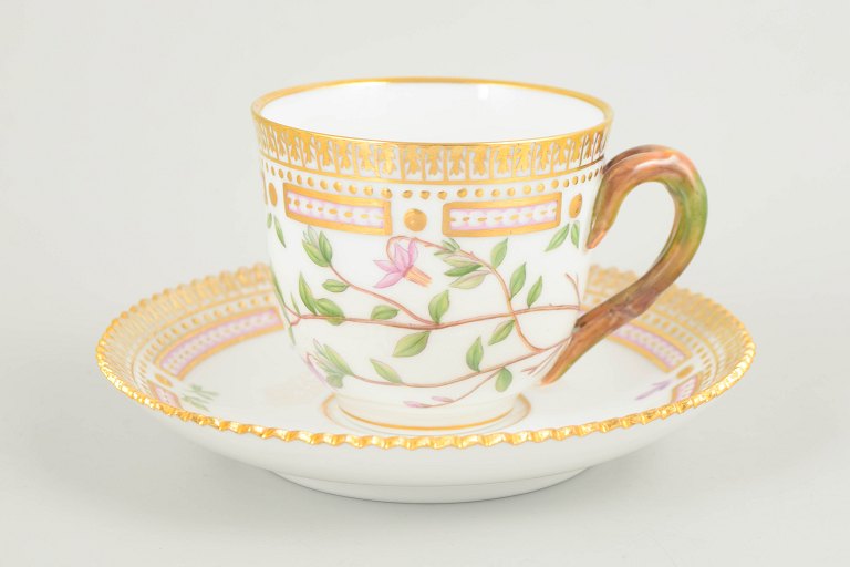 Royal Copenhagen Flora Danica Demitasse Cup with Saucer, 1960s
