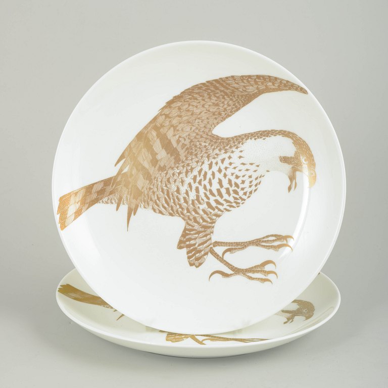 Paul Hoff for Gustavsberg, “Arter i fara”, set of two plates.