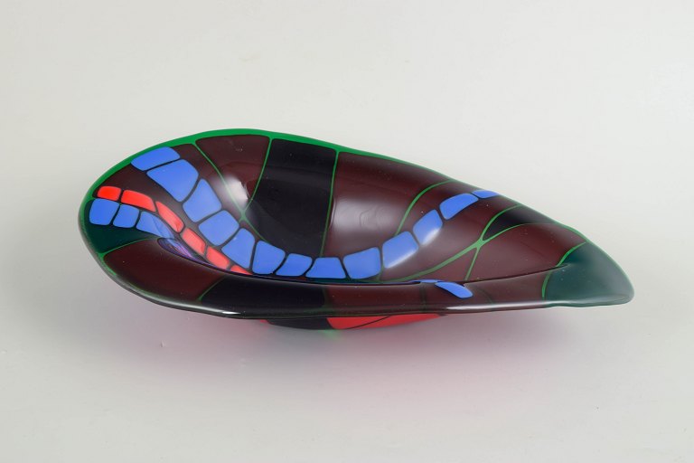 Matz Borgström, unika kunstglasskål.