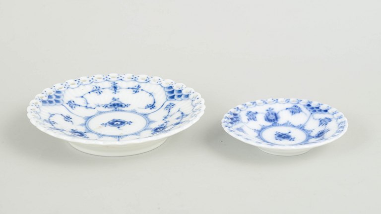Royal Copenhagen, Blue Fluted Full Lace small dishes, set of 2.