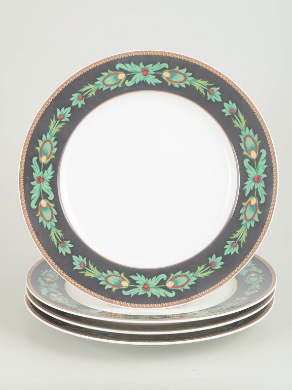 Nina Campbell for Rosenthal, set of 4 dinner plates.