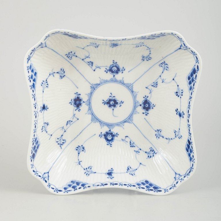 Royal Copenhagen Blue Fluted Half Lace, square dish.