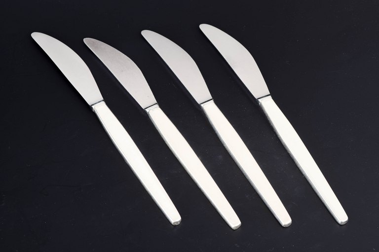 Georg Jensen, set of four lunch knives, Cypress.