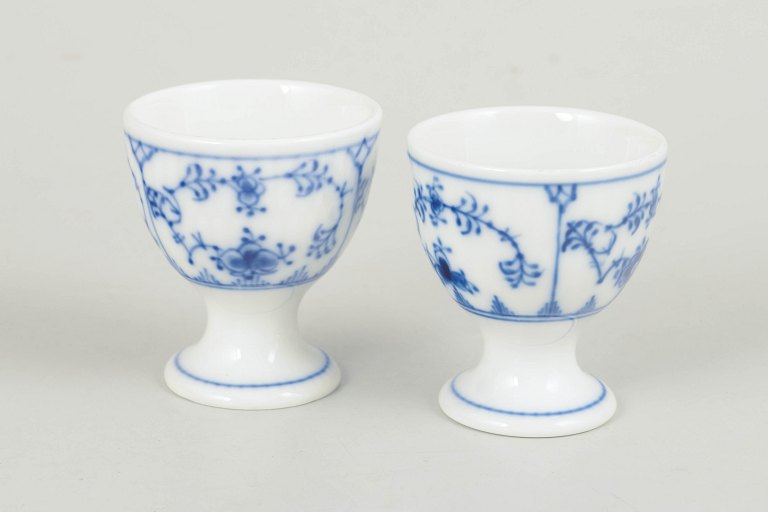 Royal Copenhagen Blue Fluted Plain, set of two egg cups.