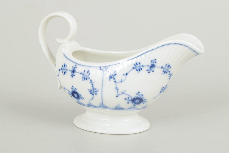 Royal Copenhagen, Blue Fluted Plain sauce boat.