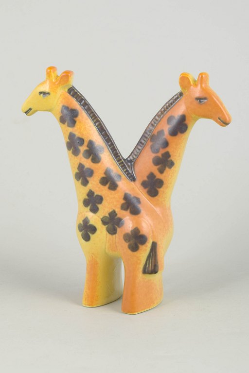 Lisa Larsson for Gustavsberg, double giraffe figurine.