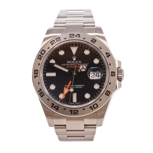 Rolex Explorer II 216570 Jahrgang 2021 mit schwarzem Zifferblatt. Wird mit Box und Zertifikat datiert 25.04.26 gelifert. D: 42mm