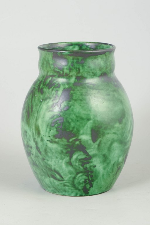 Nittsjö, vase with marbled green glaze.