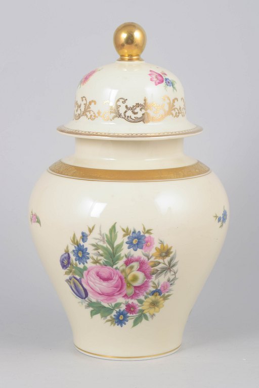 Rosenthal, hand-painted lidded jar.