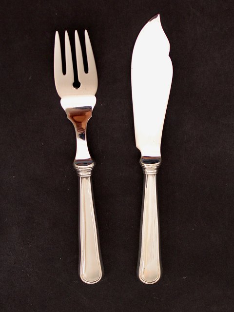 Old Danish silver fish cutlery