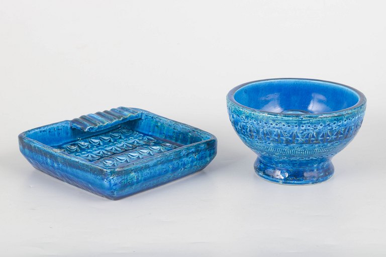 Aldo Londi for Bitossi, candlestick and dish.